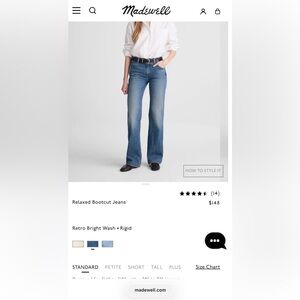 Madewell Relaxed Bootcut Jeans - Retro Bright Wash